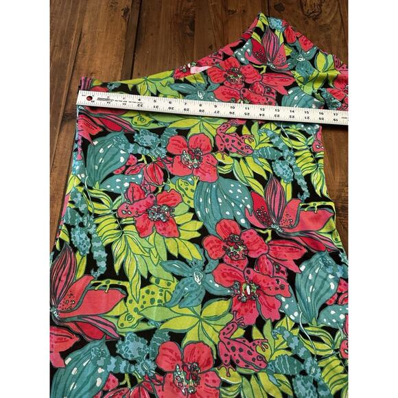 Lilly Pulitzer Whitaker Skip On It Dress Size Medium Frog Resort Coastal Silk - Picture 7 of 12